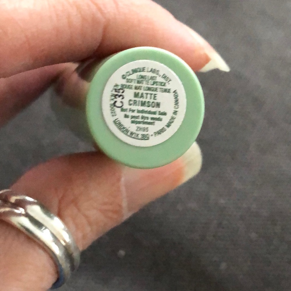 Clinique matte crimson lipstick